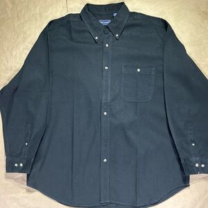 Blue League Black Casual Button Down Shirt